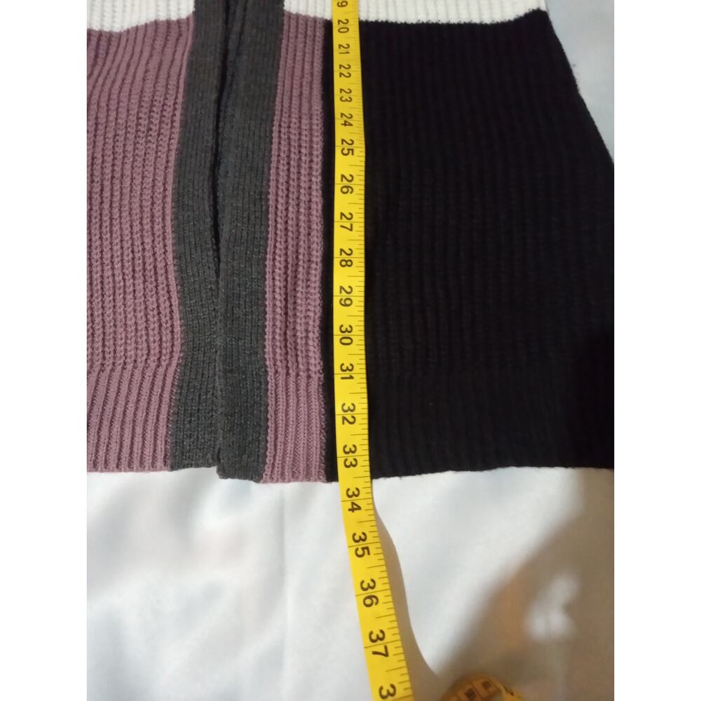 Bcx Ribbed Knit Color Block Over Sized Open Front… - image 6